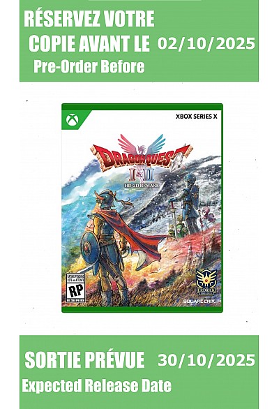 *Précommande* Dragon Quest I & II HD-2D Remake / Xbox Series X